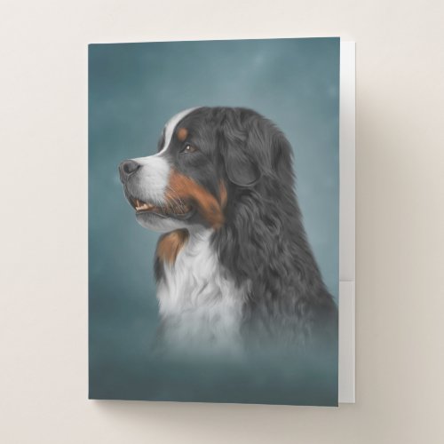 Drawing Bernese Mountain Dog Notebook Pocket Folder