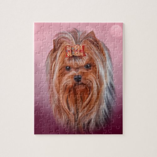 Drawing breed Yorkshire Terrier dog Jigsaw Puzzle