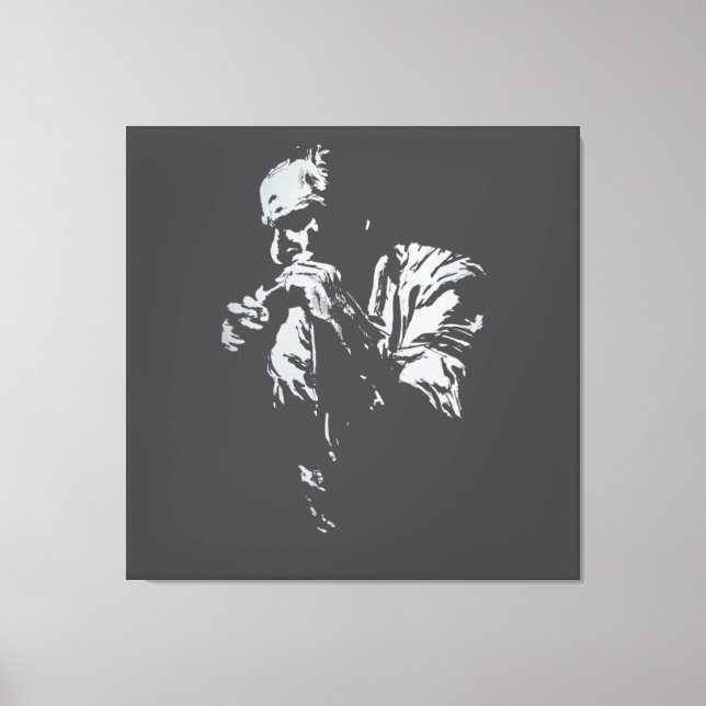 Drawing Charles Bukowski Canvas Print (Front)