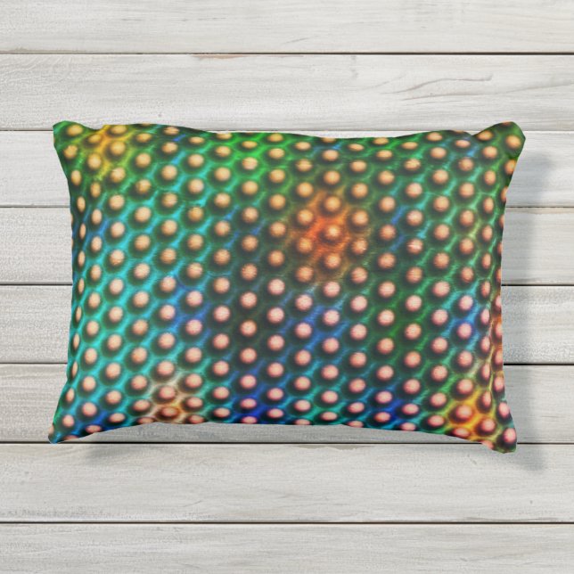 Drawing circles that look like spheres or holes outdoor pillow (Back)