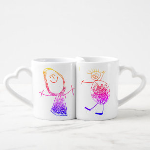 drawing coffee mug set