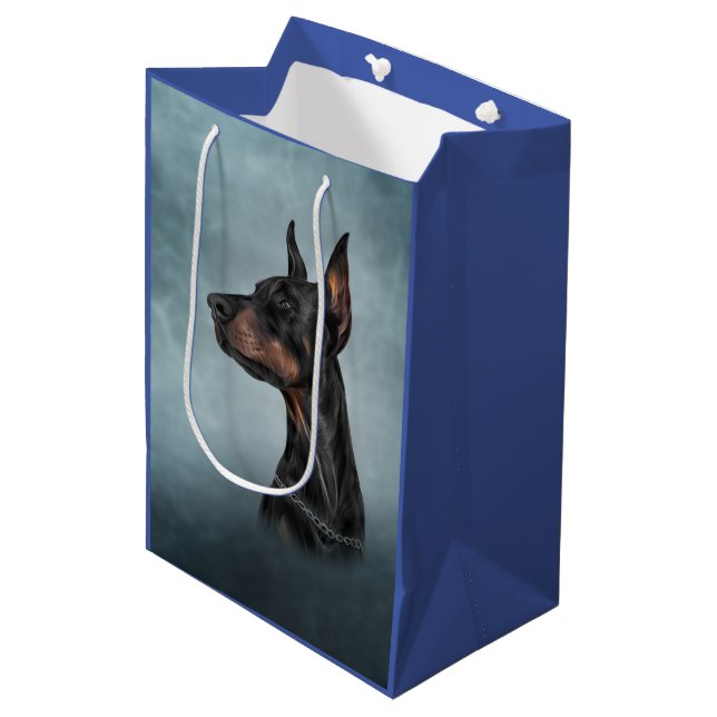Drawing Doberman dog Medium Gift Bag (Front Angled)