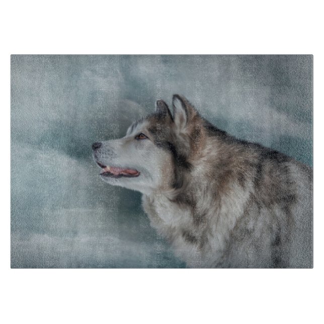 Drawing Dog Alaskan Malamute Cutting Board (Front)
