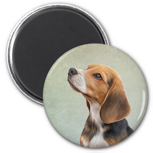 Drawing Dog Beagle 7 Magnet