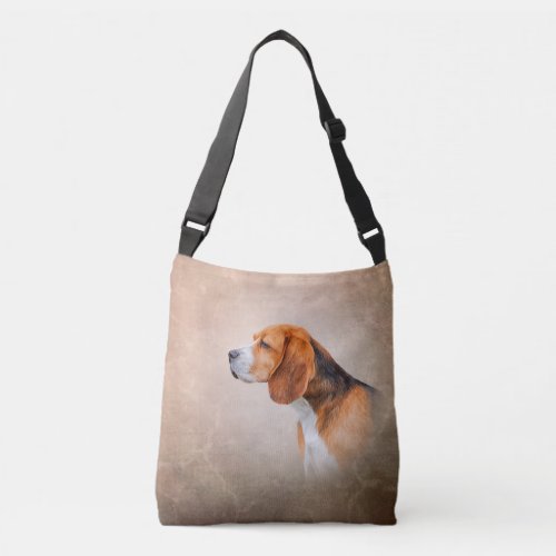 Drawing Dog Beagle Crossbody Bag