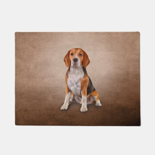 Drawing Dog Beagle Doormat