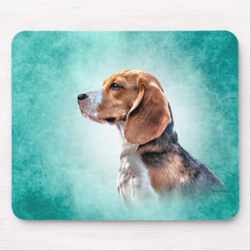 Drawing Dog Beagle Mouse Pad