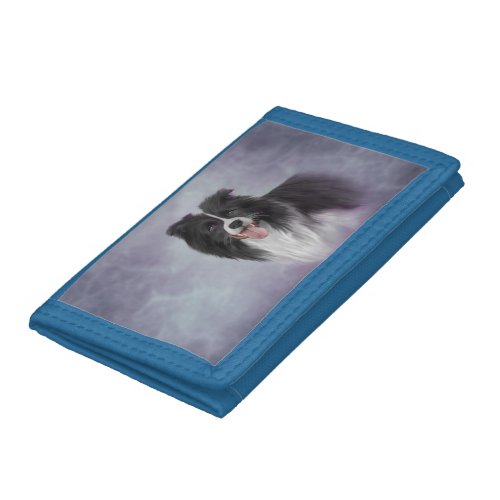 Drawing Dog breed Border Collie 11 Trifold Wallet