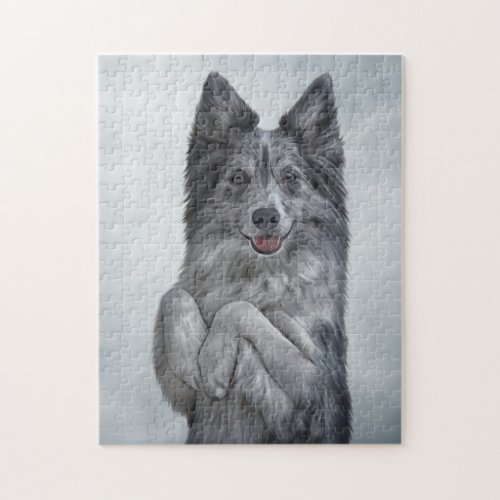 Drawing Dog breed Border Collie Jigsaw Puzzle
