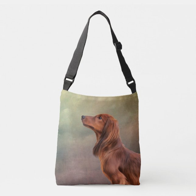 Drawing Dog breed dachshund Crossbody Bag (Front)