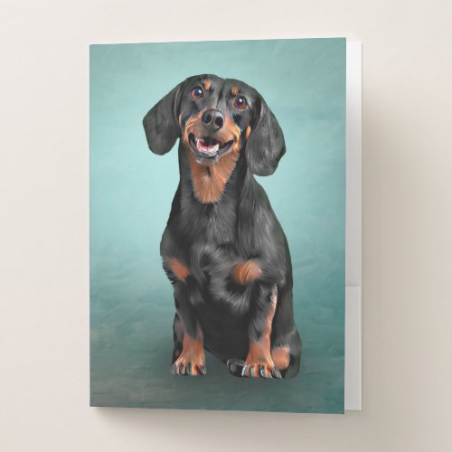 Drawing Dog breed dachshund Notebook Pocket Folder