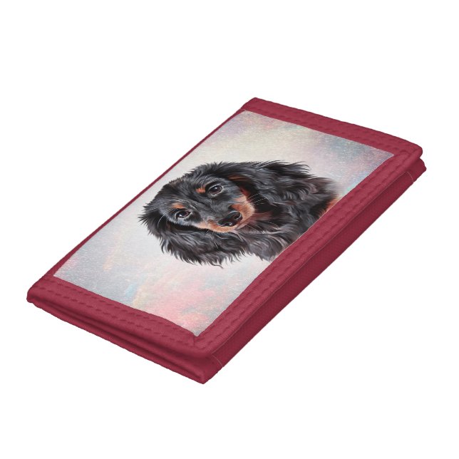 Drawing Dog breed dachshund Serving Tray Trifold Wallet (Bottom)