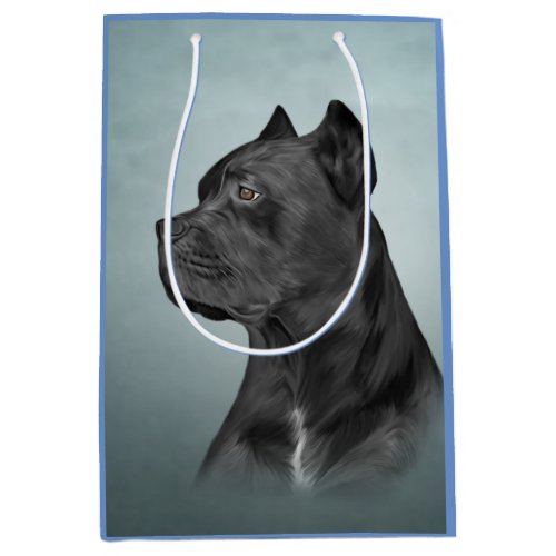 Drawing dog Cane Corso _ Italian Mastiff Medium Gift Bag