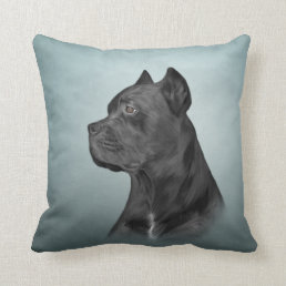 Drawing dog Cane Corso - Italian Mastiff Throw Pillow