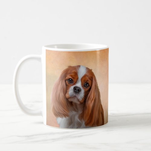 Drawing Dog Cavalier King Charles Spaniel Coffee Mug