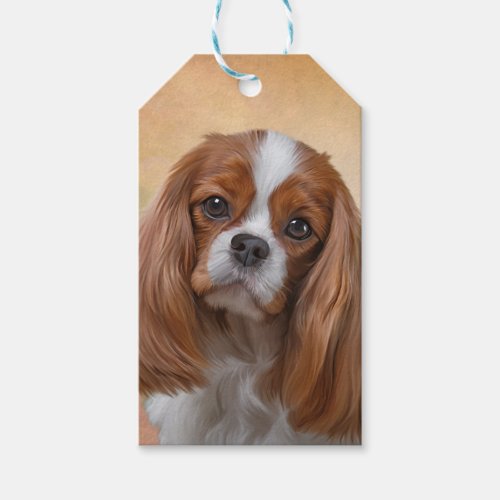 Drawing Dog Cavalier King Charles Spaniel Gift Tags