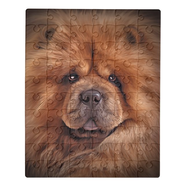 Drawing dog chow chow jigsaw puzzle (Puzzle Vertical)