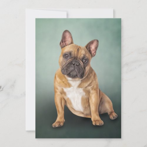 Drawing dog French Bulldog Invitation