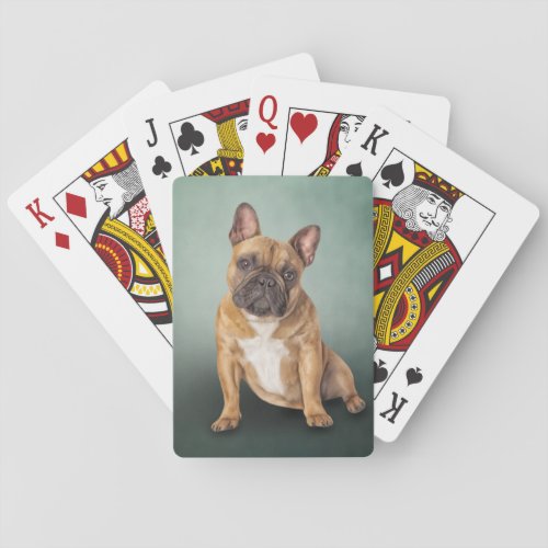 Drawing dog French Bulldog Playing Cards