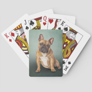 Drawing dog French Bulldog Poker Cards