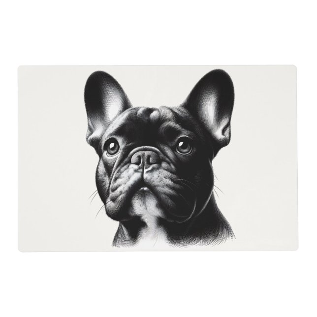 Drawing French Bulldog Placemat (Front)