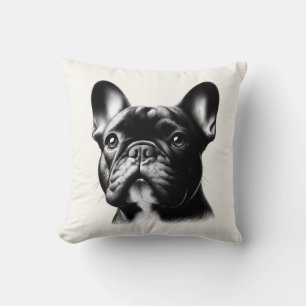 Drawing French Bulldog Throw Pillow