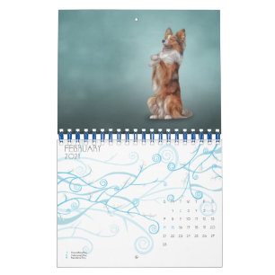 Drawing funny Dogs Calendar