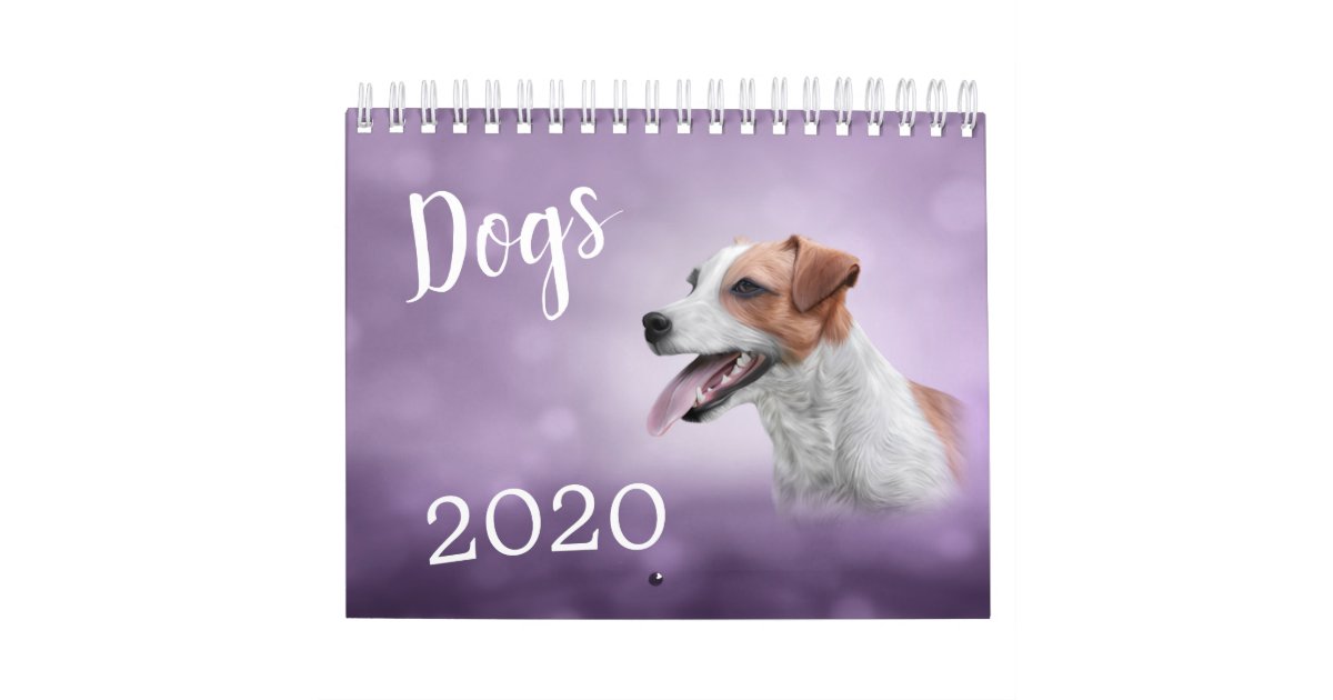 Drawing funny Dogs Calendar