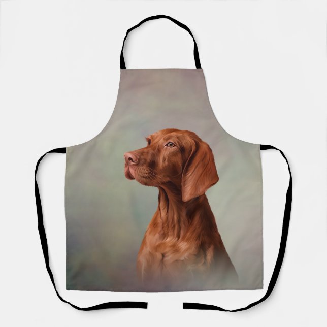 Drawing funny Vizsla Pointer Apron (Front)