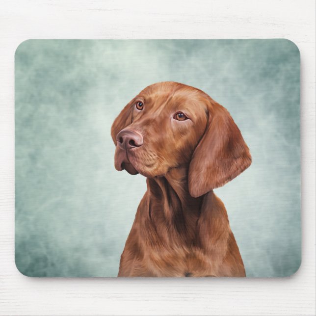 Drawing funny Vizsla Pointer Mouse Pad (Front)