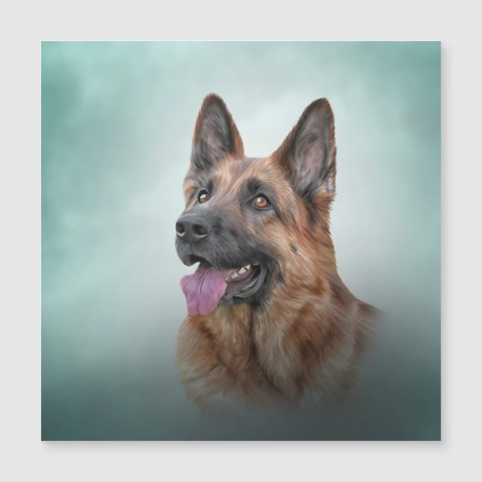 Drawing German Shepherd Dog (Front)
