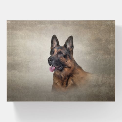 Drawing German Shepherd Dog Paperweight