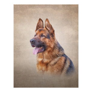 Drawing German Shepherd Dog Photo Print