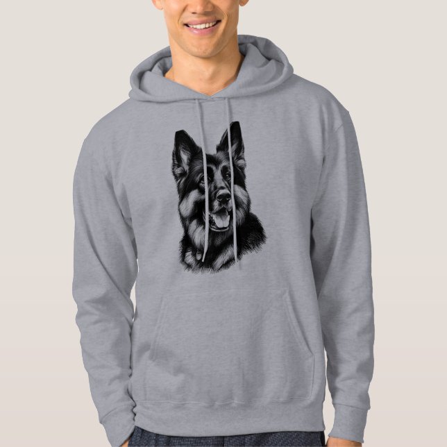 Drawing German Shepherd Hoodie (Front)