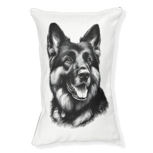 Drawing German Shepherd Pet Bed