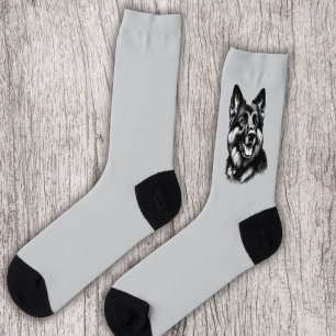 Drawing German Shepherd Socks
