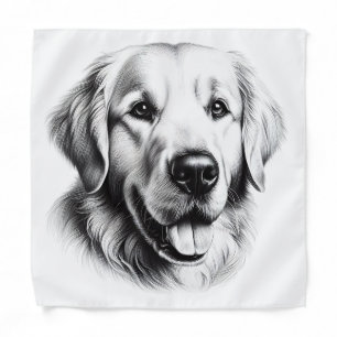 Drawing Golden Retriever Bandana