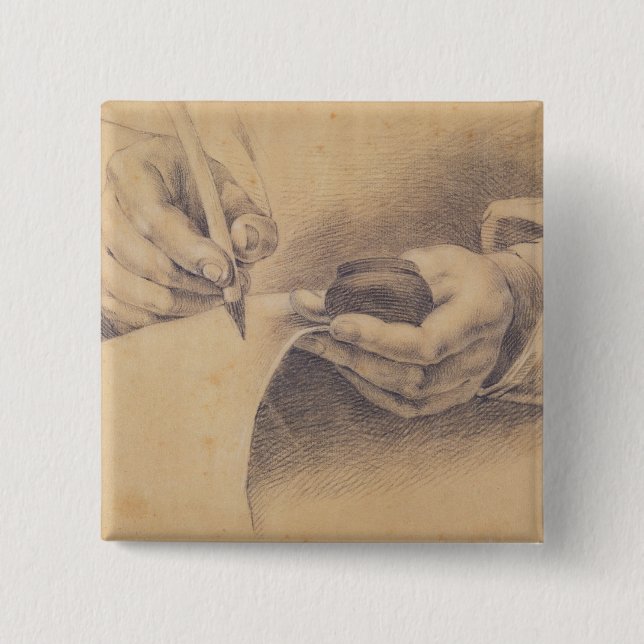 Drawing Hands, 1798 Pinback Button (Front)