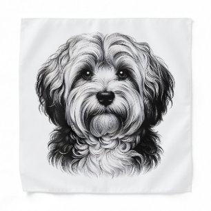 Drawing Havanese Dog Bandana