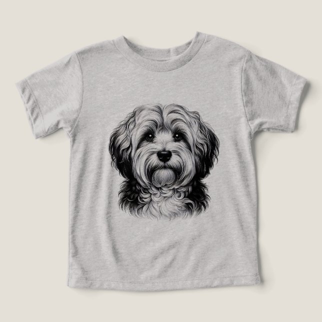 Drawing Havanese Dog Toddler T-shirt (Design Front)
