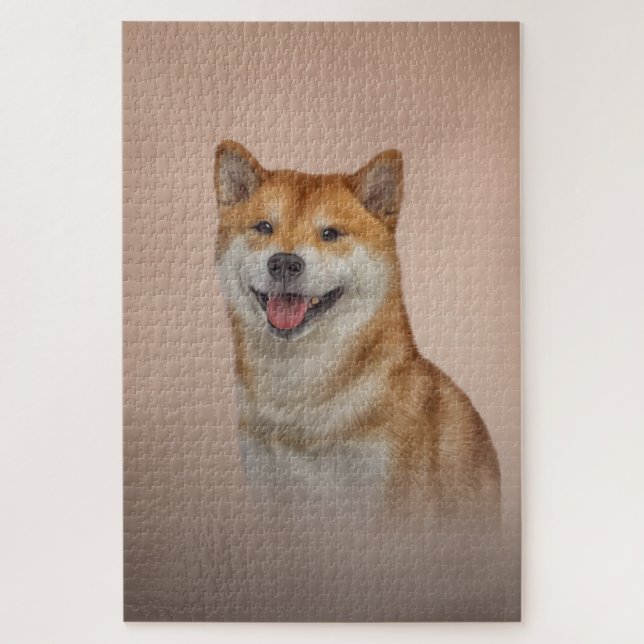 Drawing Japanese Shiba Inu dog Jigsaw Puzzle (Vertical)