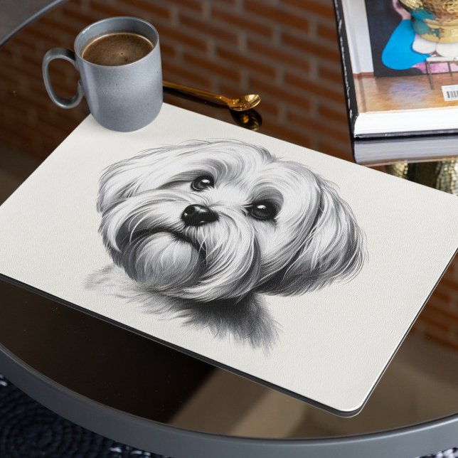 Drawing Maltese Dog Placemat (Creator Uploaded)