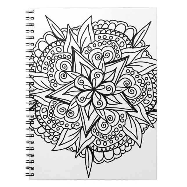 Drawing mandala design cool notebook (Front)
