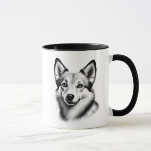 Drawing Norwegian Lundehund Mug