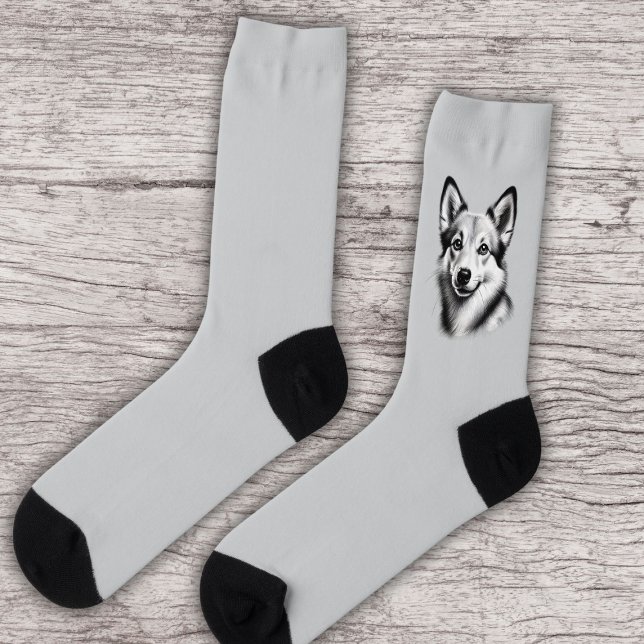 Drawing Norwegian Lundehund Socks (Creator Uploaded)