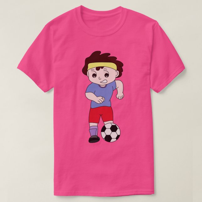 Drawing of a boy playing T-Shirt (Design Front)