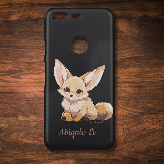 Drawing of a Fennec, Desert Fox, in Cartoon style Uncommon Google Pixel Case (Creator Uploaded)