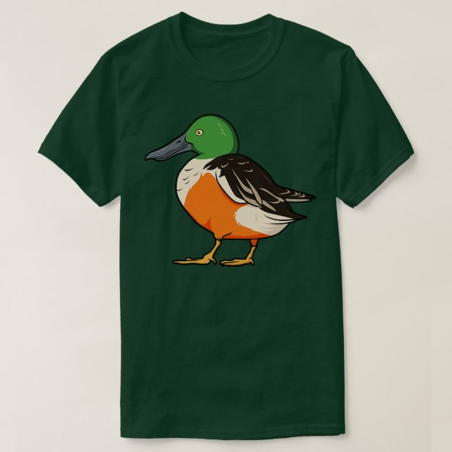 Drawing of a Northern Shoveler T-Shirt (Design Front)