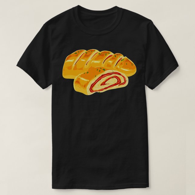 Drawing of a pizza Stromboli T-Shirt (Design Front)