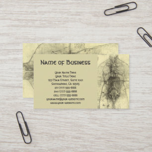 Drawing of a Woman's Torso by Leonardo da Vinci Business Card